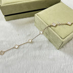 [Luxe]CLOVER 6 MOTIF WHITE MOP BRACELET