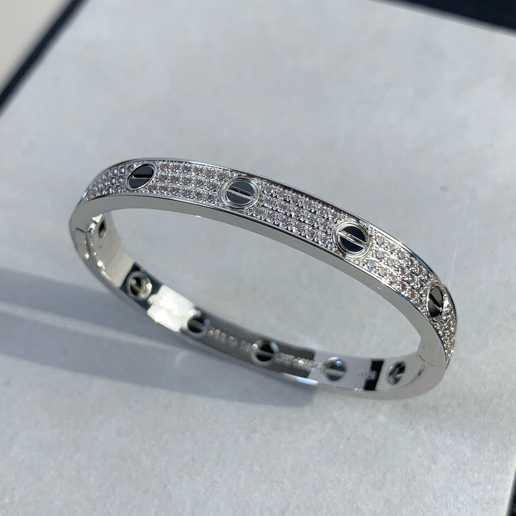 [Luxe Jewelry]LOVE BRACELET 6.1MM DIAMOND-PAVED CERAMIC