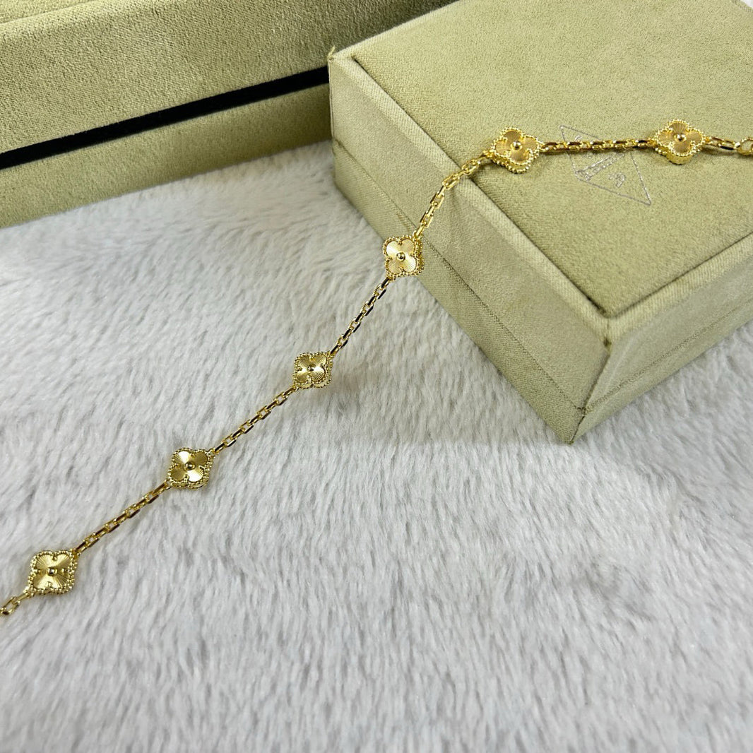 [Luxe]CLOVER 6 MOTIF DIAMOND BRACELET