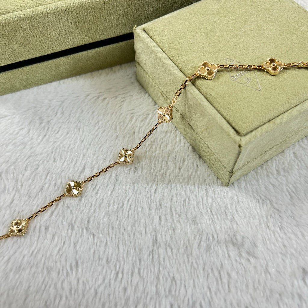 [Luxe]CLOVER 6 MOTIF DIAMOND BRACELET