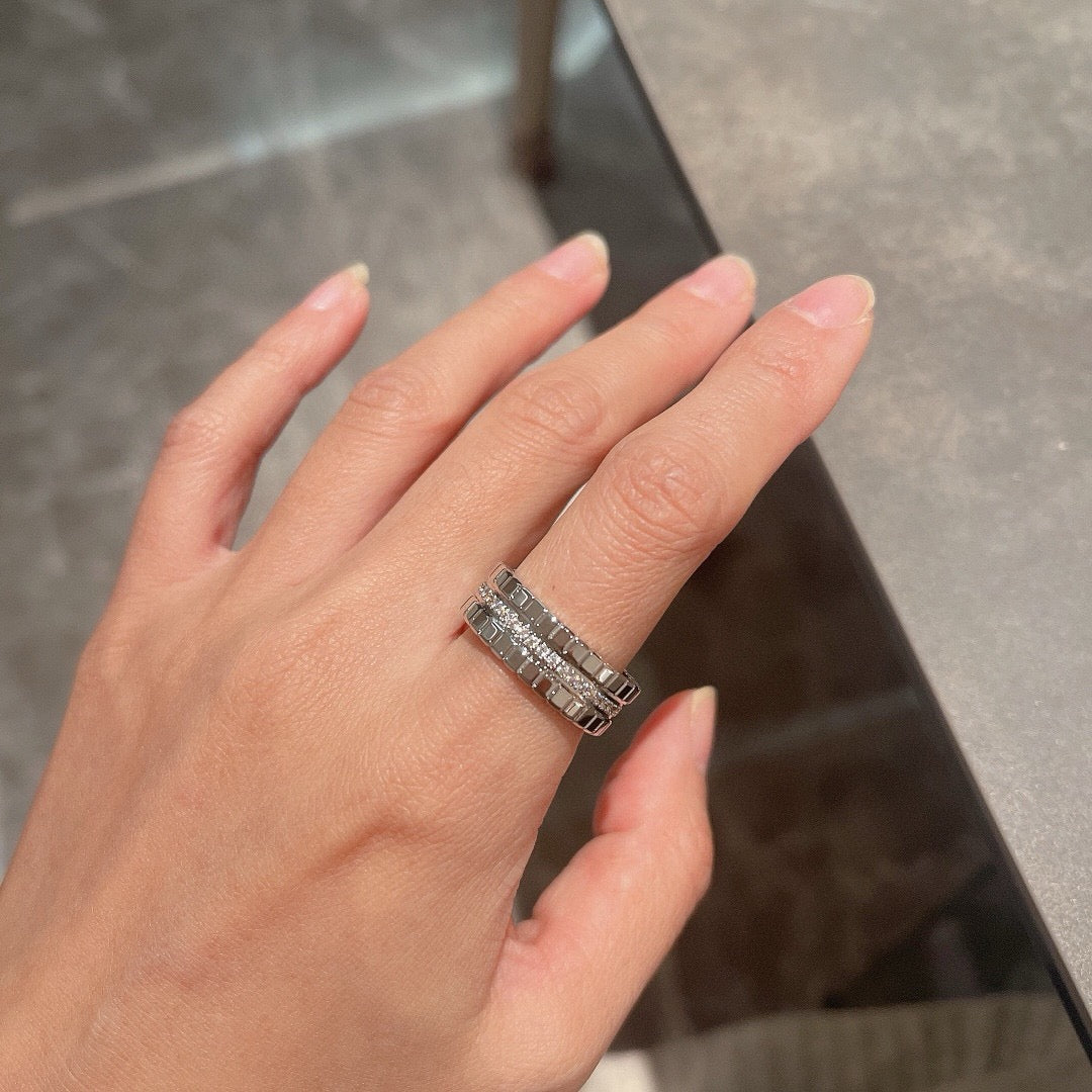 [Luxe]BAGUE GLACE AVEC DIAMANTS