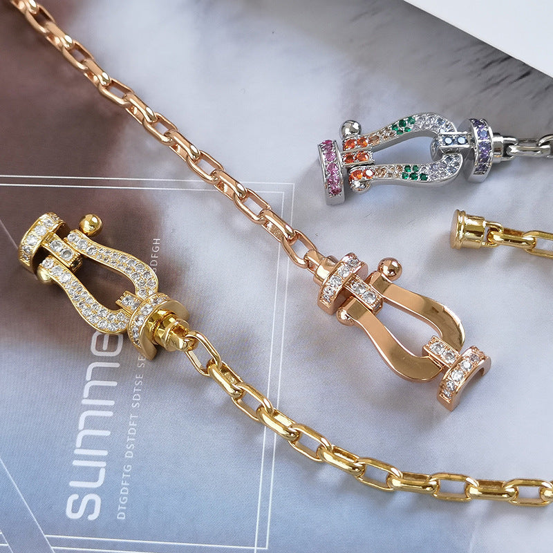 [Luxe]FORCE ラージホースシュークラスプメタルブレスレット