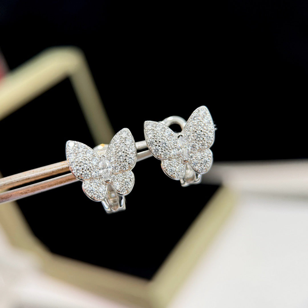 [Luxe]BUTTERFLY ALL DIAMOND EARRINGS