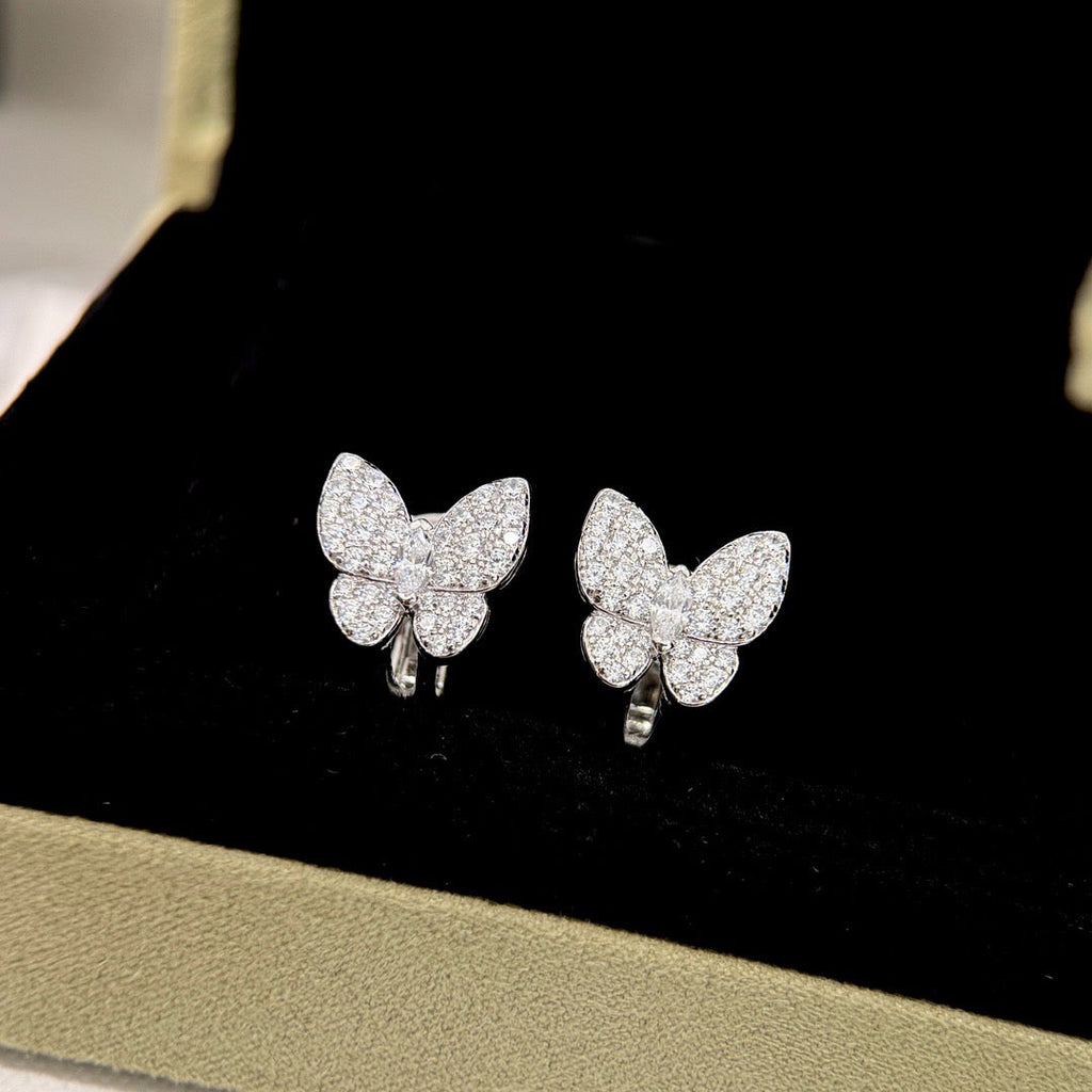 [Luxe]BUTTERFLY ALL DIAMOND EARRINGS