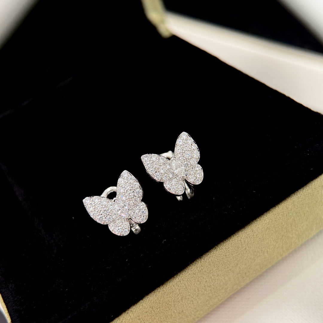 [Luxe]BUTTERFLY ALL DIAMOND EARRINGS