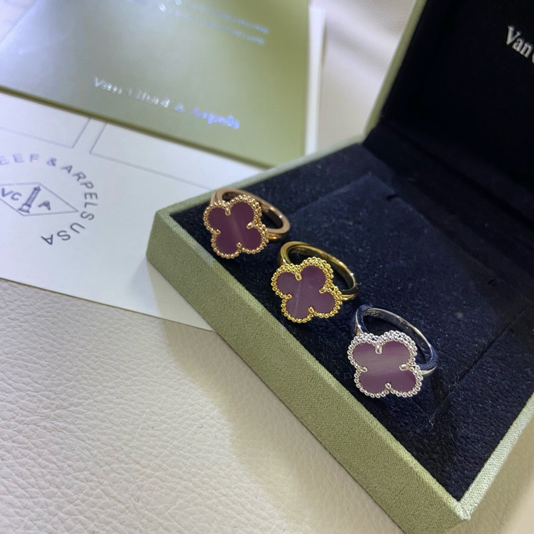 [Luxe]CLOVER  PURPLE VIOLET RING