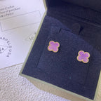 [Luxe]CLOVER MINI 9.5MM  PURPLE VIOLET EARRINGS