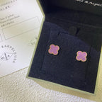 [Luxe]CLOVER MINI 9.5MM  PURPLE VIOLET EARRINGS
