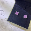 [Luxe]CLOVER MINI 9.5MM  PURPLE VIOLET EARRINGS
