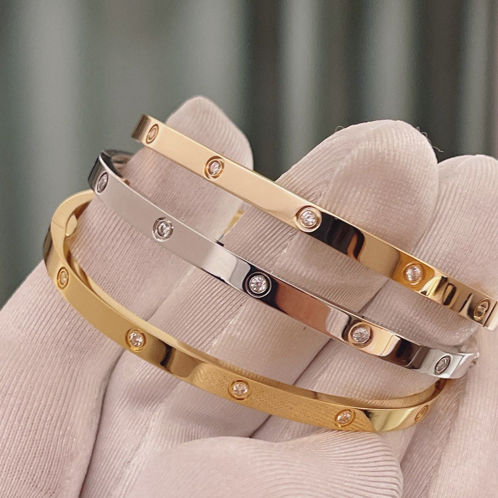 [Luxe Jewelry]LOVE BRACELET 3.65MM 10 DIAMONDS