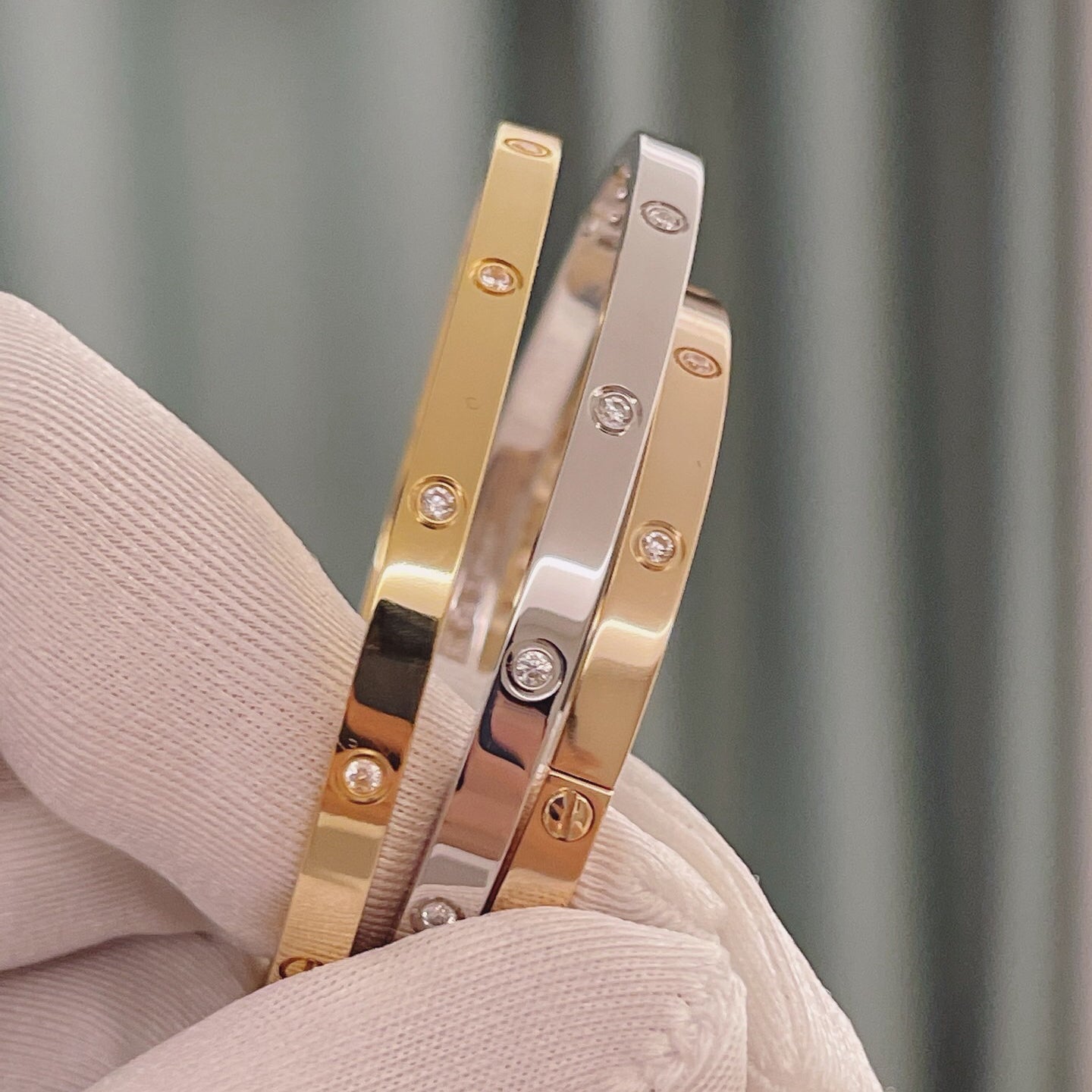 [Luxe Jewelry]LOVE BRACELET 3.65MM 10 DIAMONDS