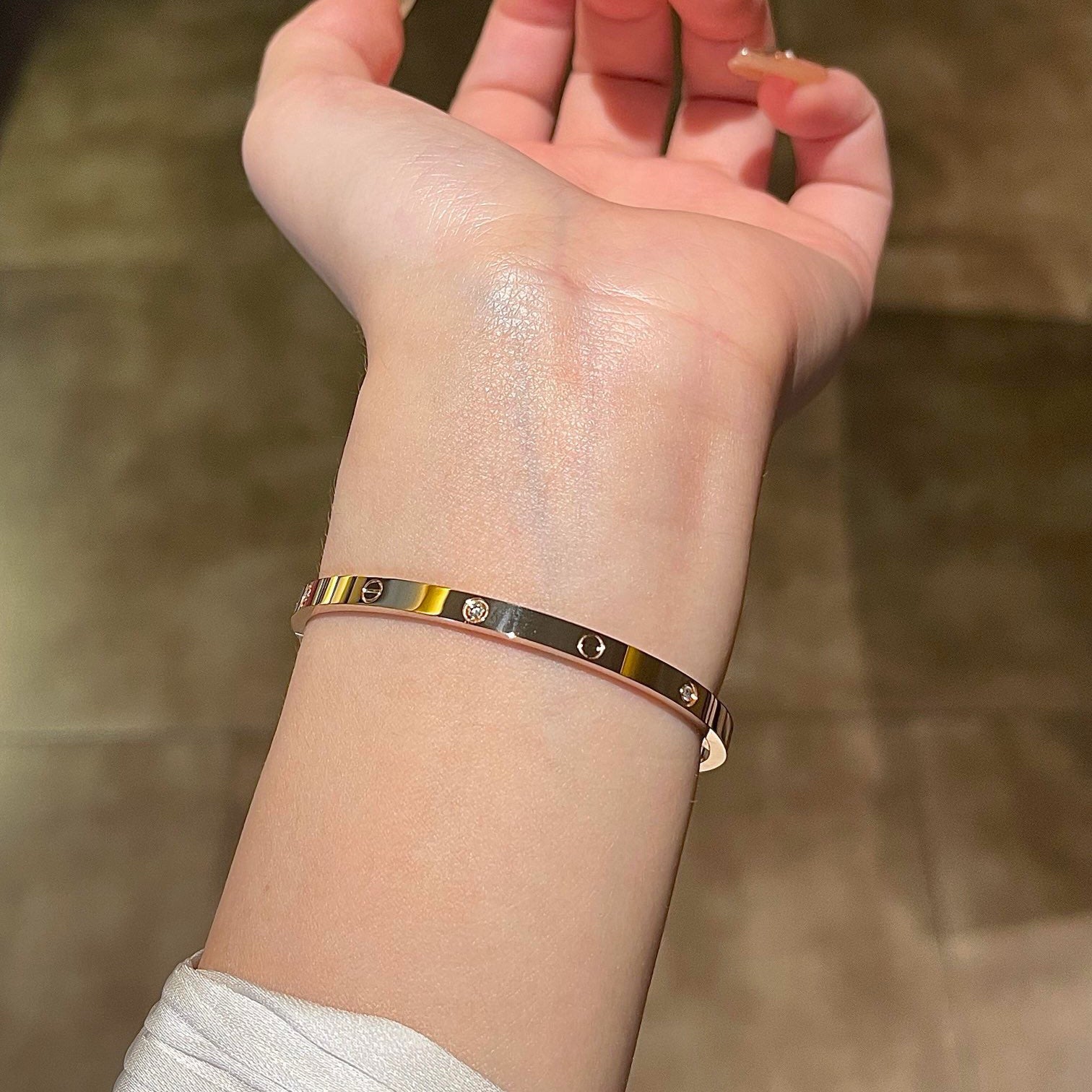 [Luxe Jewelry]LOVE BRACELET 3.65MM 6 DIAMONDS