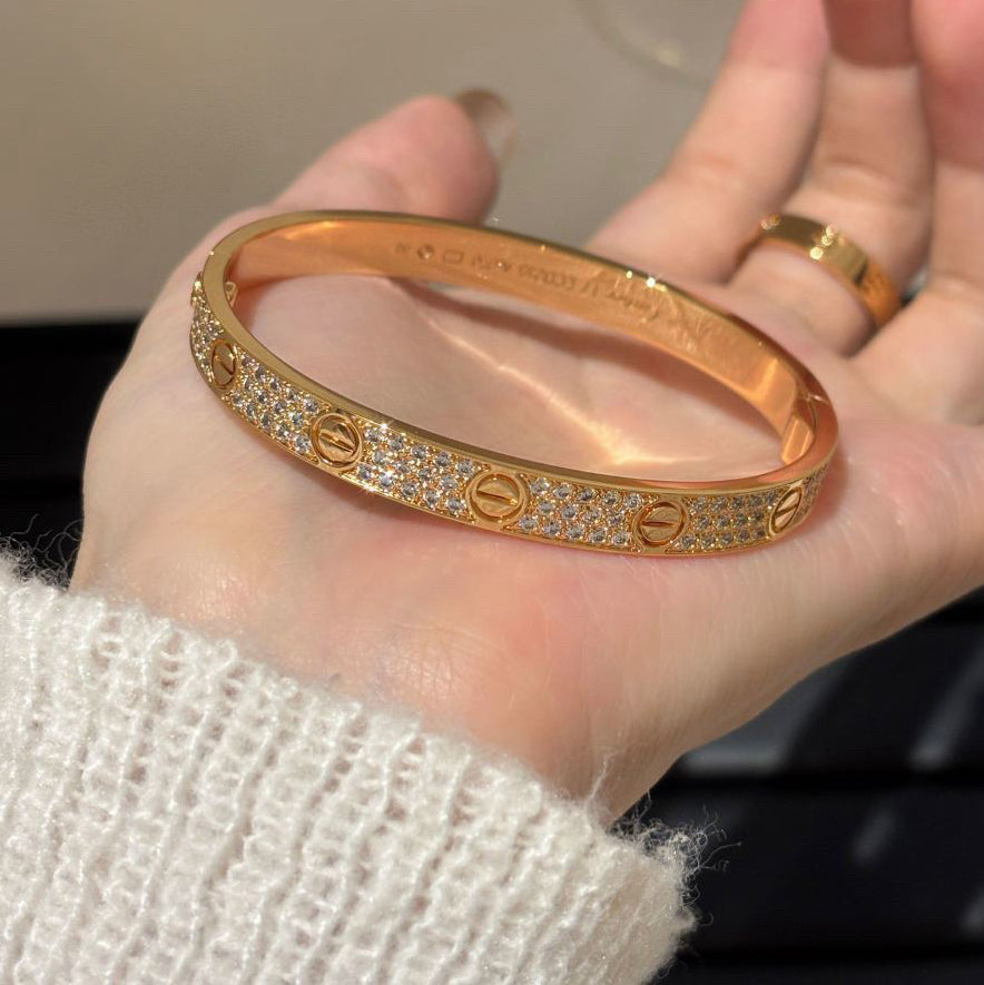 [Luxe Jewelry]LOVE BRACELET 6.1MM DIAMOND-PAVED