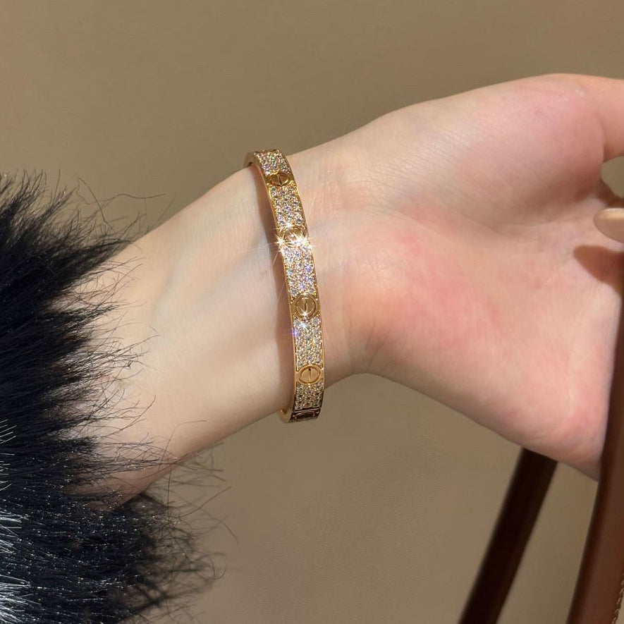 [Luxe Jewelry]LOVE BRACELET 6.1MM DIAMOND-PAVED