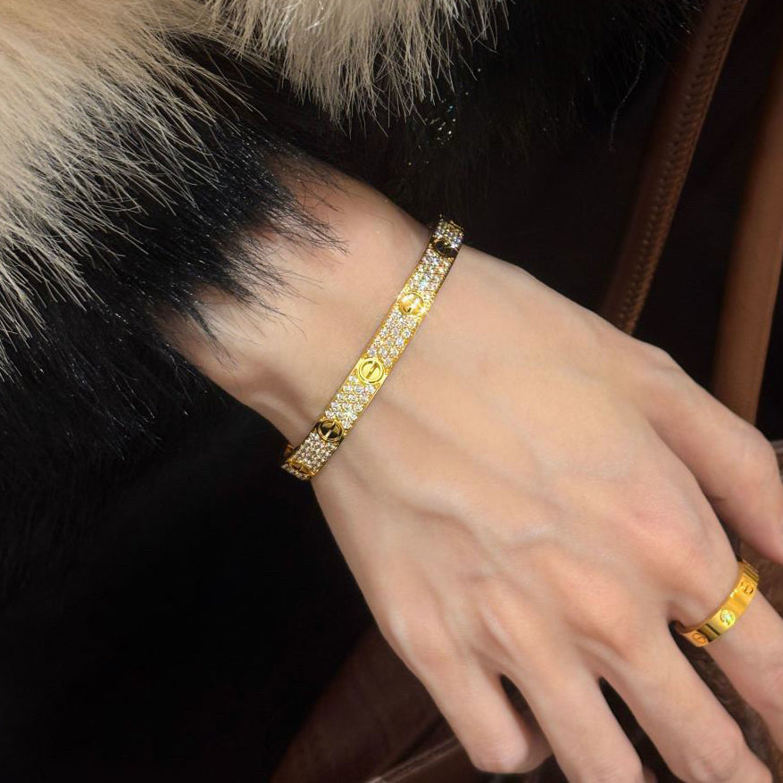 [Luxe Jewelry]LOVE BRACELET 6.1MM DIAMOND-PAVED