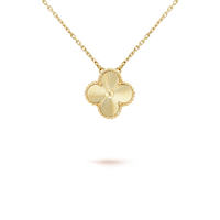 [Luxe]CLOVER 15MM LASER NECKLACE