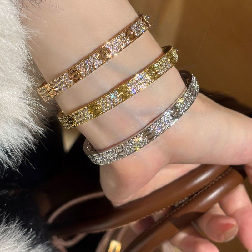 [Luxe Jewelry]LOVE BRACELET 6.1MM DIAMOND-PAVED