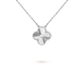 [Luxe]CLOVER 15MM LASER NECKLACE SILVER