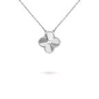 [Luxe]CLOVER 15MM LASER NECKLACE SILVER