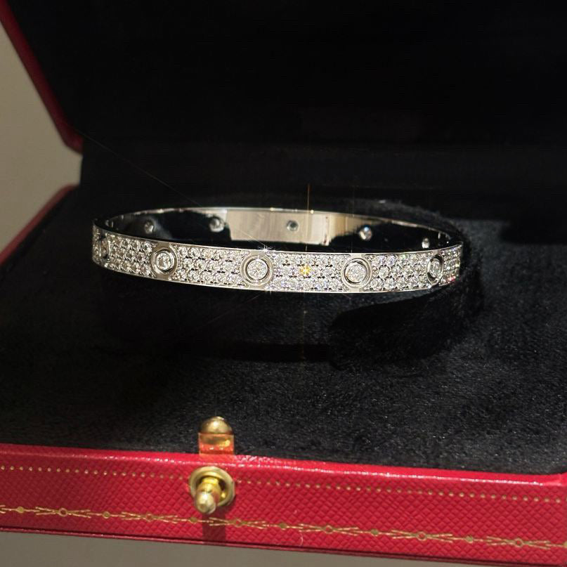 [Luxe Jewelry]LOVE BRACELET 6.1MM DIAMOND-PAVED 10 BIG DIAMONDS
