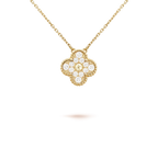 [Luxe]CLOVER 15MM DIAMOND SINGLE FLOWER NECKLACE