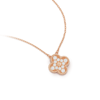 [Luxe]CLOVER 15MM DIAMOND SINGLE FLOWER NECKLACE