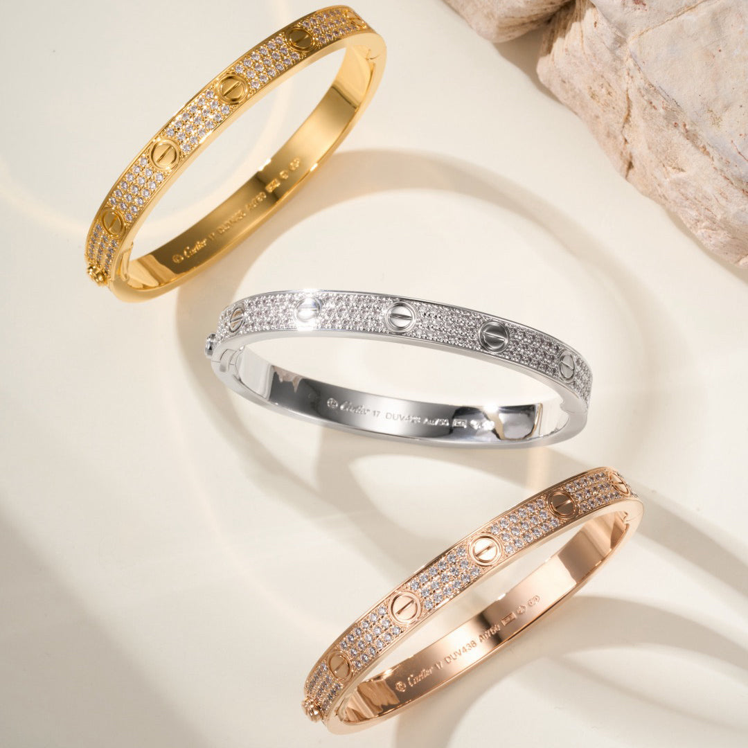 [Luxe Jewelry]LOVE BRACELET 6.1MM DIAMOND-PAVED