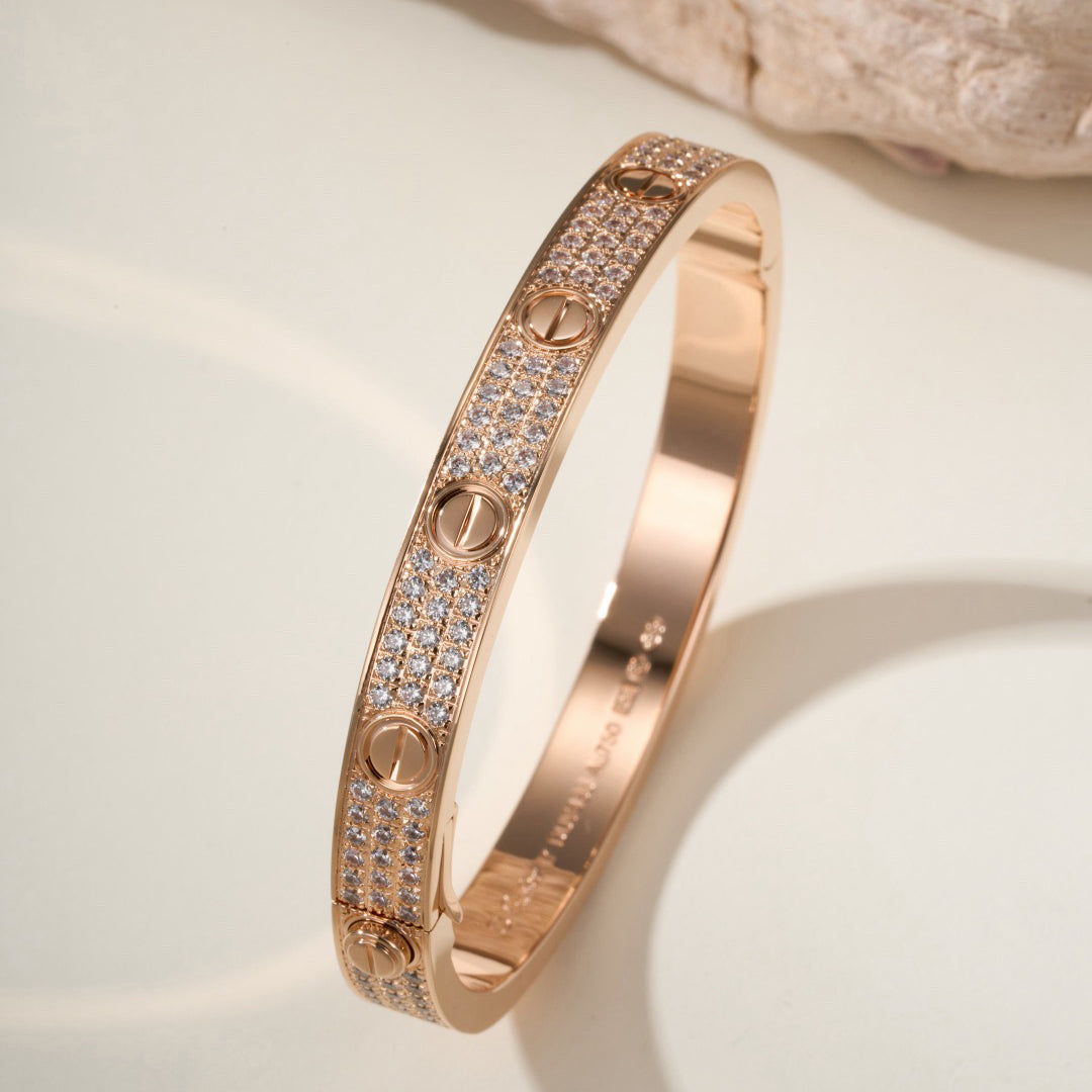 [Luxe Jewelry]LOVE BRACELET 6.1MM DIAMOND-PAVED
