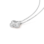 [Luxe]CLOVER 15MM LASER NECKLACE SILVER
