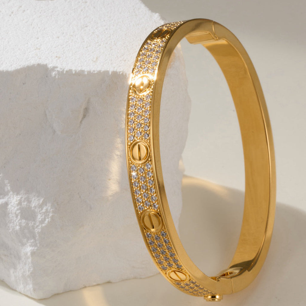 [Luxe Jewelry]LOVE BRACELET 6.1MM DIAMOND-PAVED