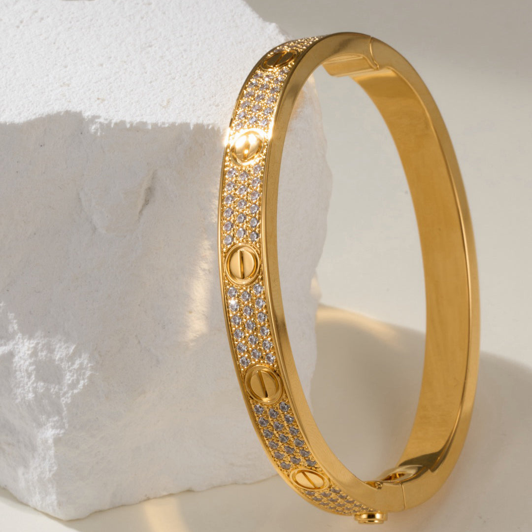 [Luxe Jewelry]LOVE BRACELET 6.1MM DIAMOND-PAVED