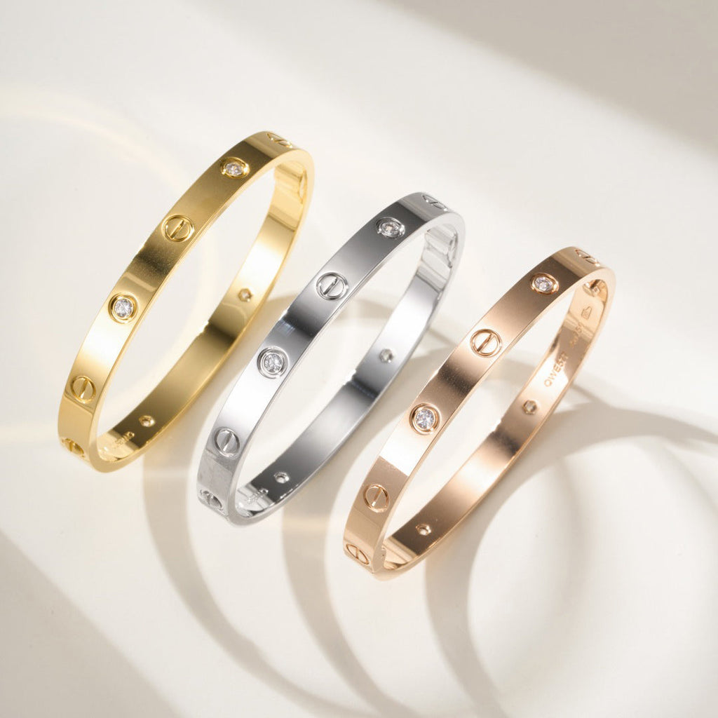 [Luxe Jewelry]LOVE BRACELET 6.1MM 4 DIAMONDS
