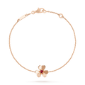 [Luxe]FRIVOLE GOLD FLOWER PINK MALACHITE BRACELET
