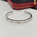 [Luxe Jewelry]LOVE BRACELET 6.1MM 1 DIAMOND OPEN CUFF