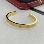 [Luxe Jewelry]LOVE BRACELET 6.1MM 1 DIAMOND OPEN CUFF
