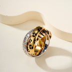 [Luxe Jewelry]TRINITY  RING LEOPARD PRINT