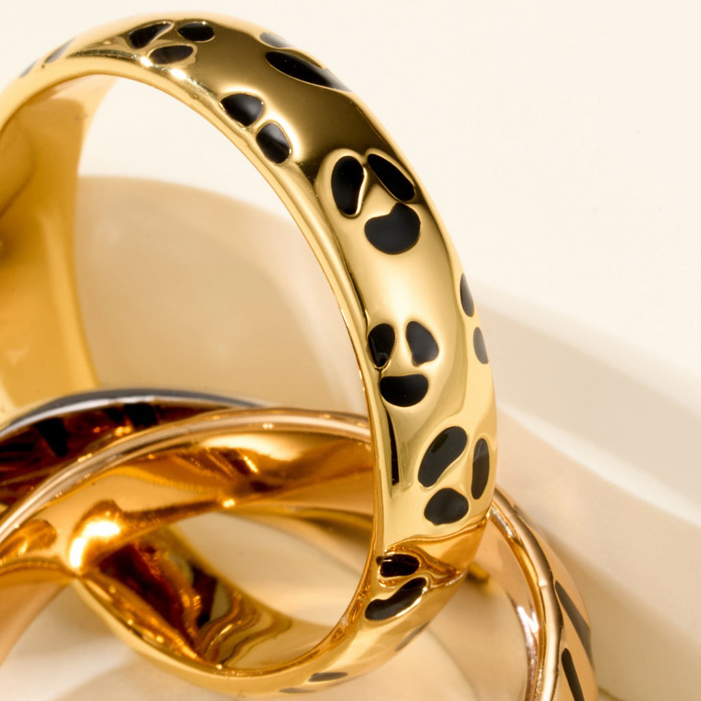 [Luxe Jewelry]TRINITY  RING LEOPARD PRINT