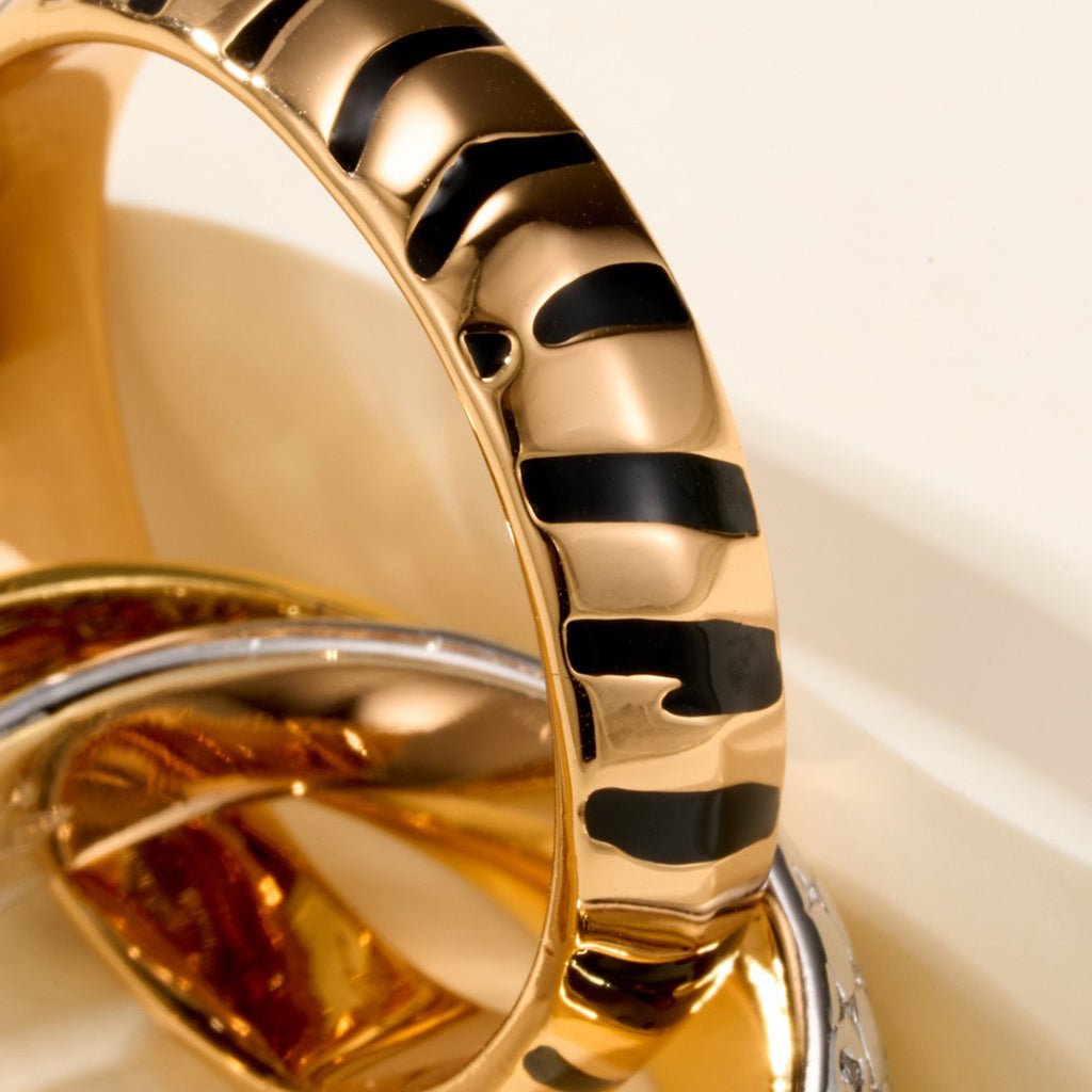 [Luxe Jewelry]TRINITY  RING LEOPARD PRINT
