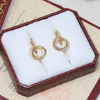 [Luxe Jewelry]TRINITY HALF DIAMOND  EARRINGS