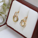 [Luxe Jewelry]TRINITY HALF DIAMOND  EARRINGS