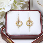 [Luxe Jewelry]TRINITY HALF DIAMOND  EARRINGS