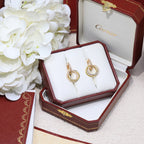 [Luxe Jewelry]TRINITY HALF DIAMOND  EARRINGS