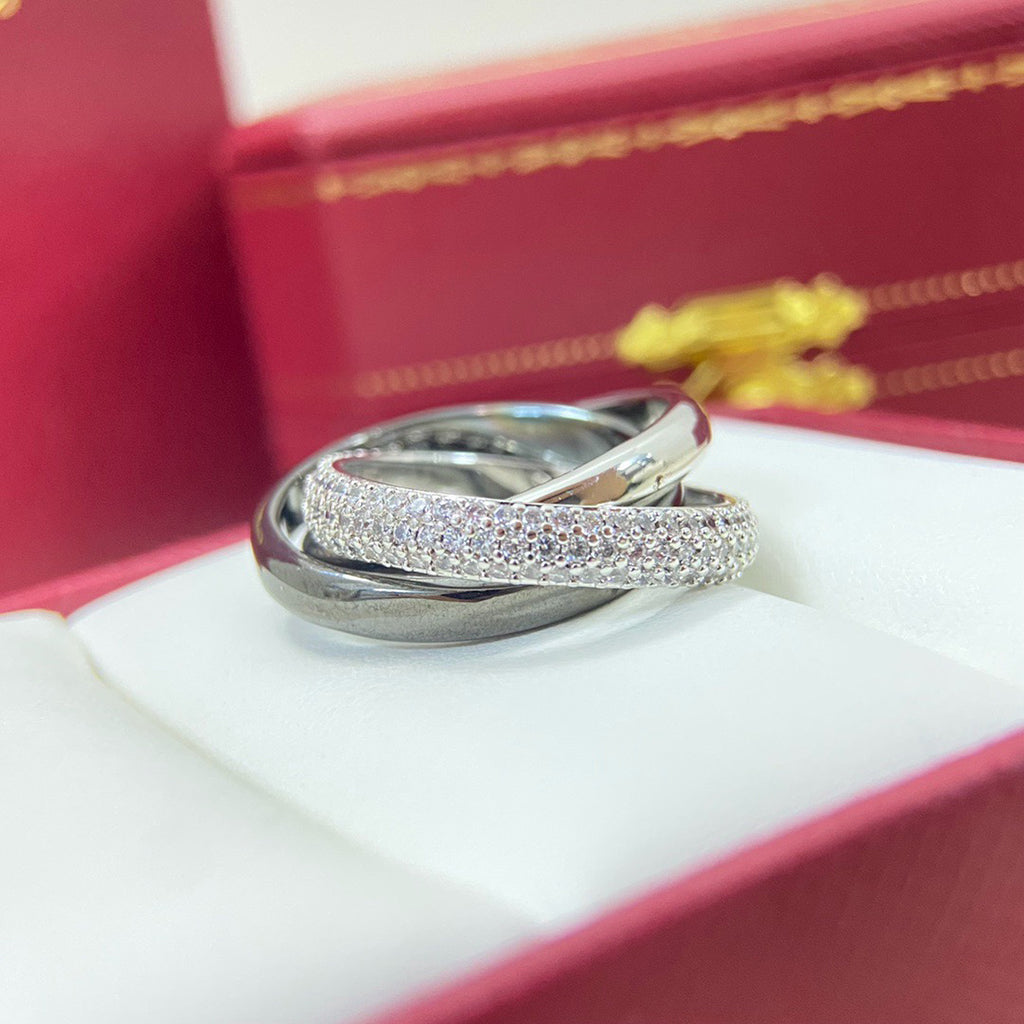 [Luxe Jewelry]TRINITY 3.2MM RING BLACK CERAMIC