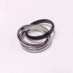 [Luxe Jewelry]TRINITY 3.2MM RING BLACK CERAMIC