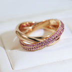 [Luxe Jewelry]TRINITY 3.2MM RING PINK DIAMOND