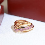 [Luxe Jewelry]TRINITY 3.2MM RING PINK DIAMOND