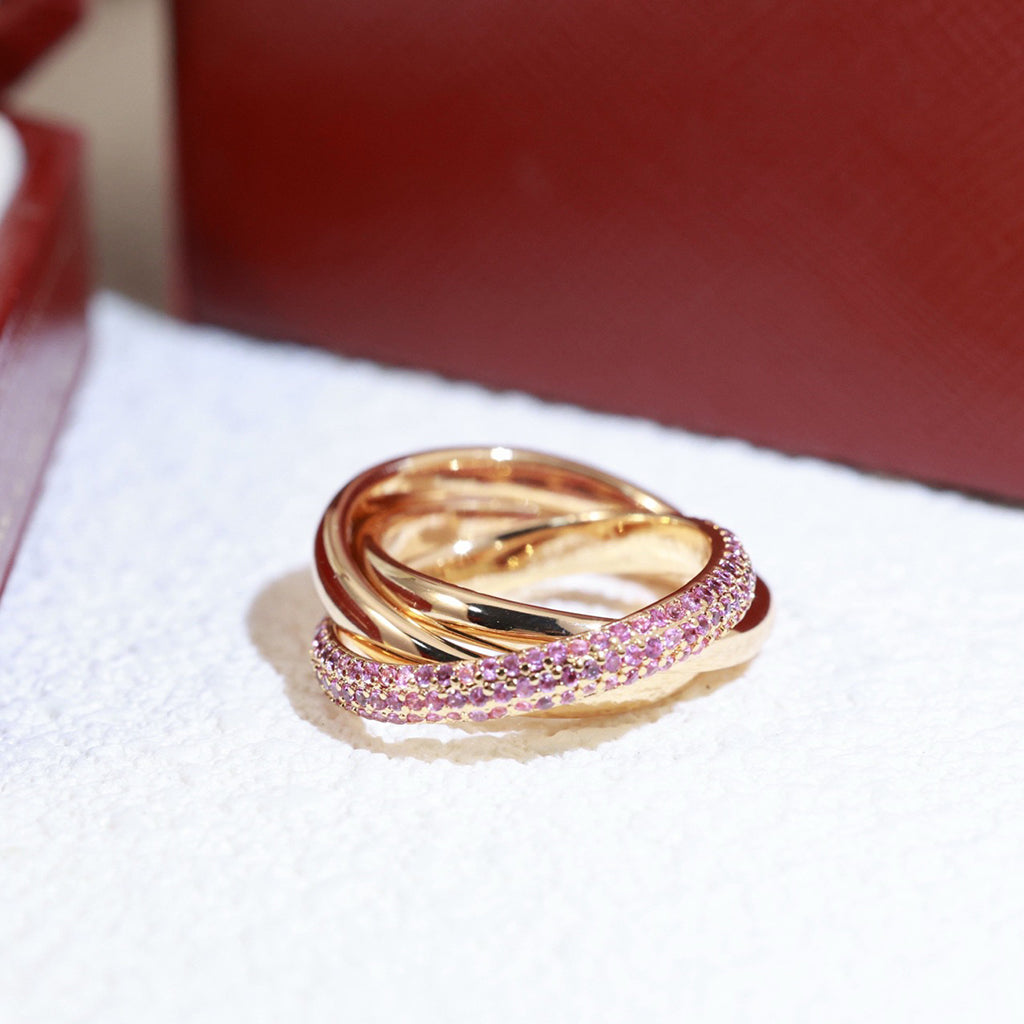 [Luxe Jewelry]TRINITY 3.2MM RING PINK DIAMOND