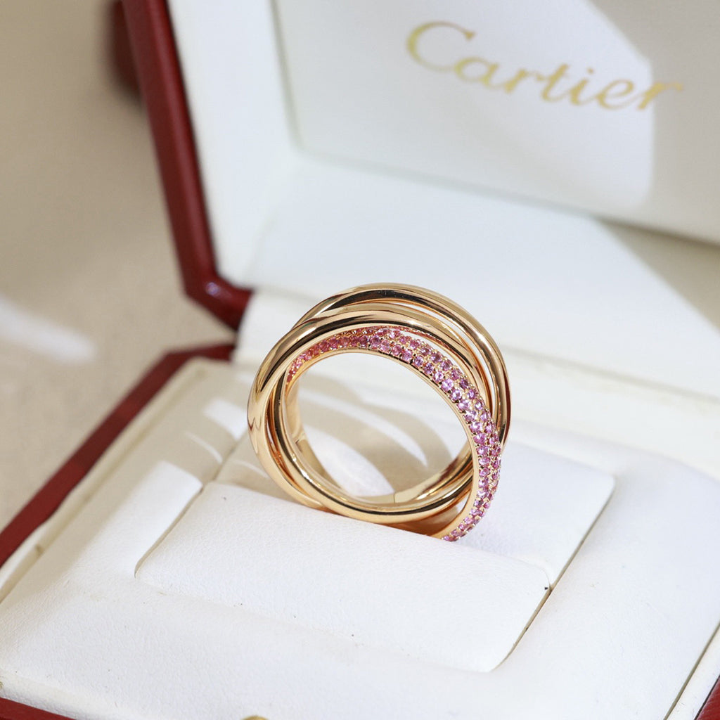 [Luxe Jewelry]TRINITY 3.2MM RING PINK DIAMOND