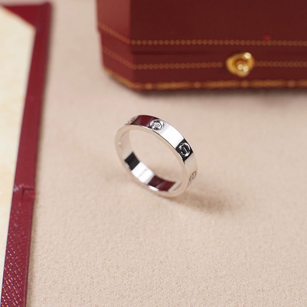 [Luxe Jewelry]LOVE 4MM 1 DIAMOND RING
