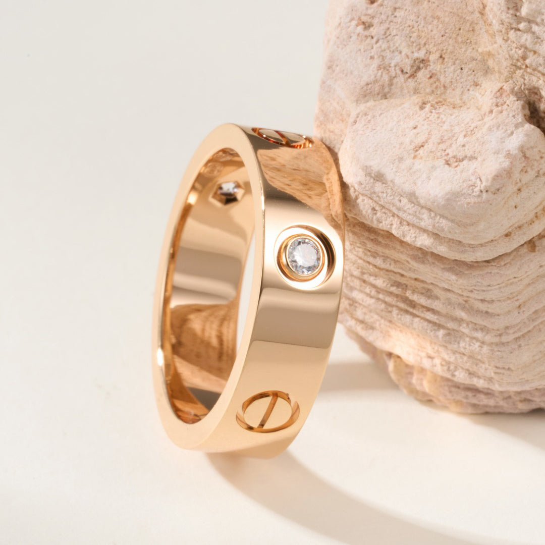 [Luxe Jewelry]LOVE 4MM 1 DIAMOND RING